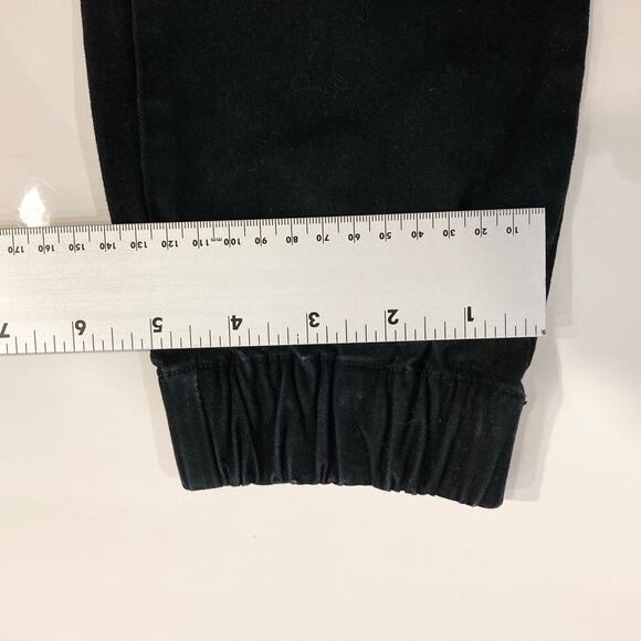 NWOT ZANEROBE Pants 30”Sureshot”Jogger Drop-Crotch-Panel Logo Black StrtchCotton - Picture 12 of 12